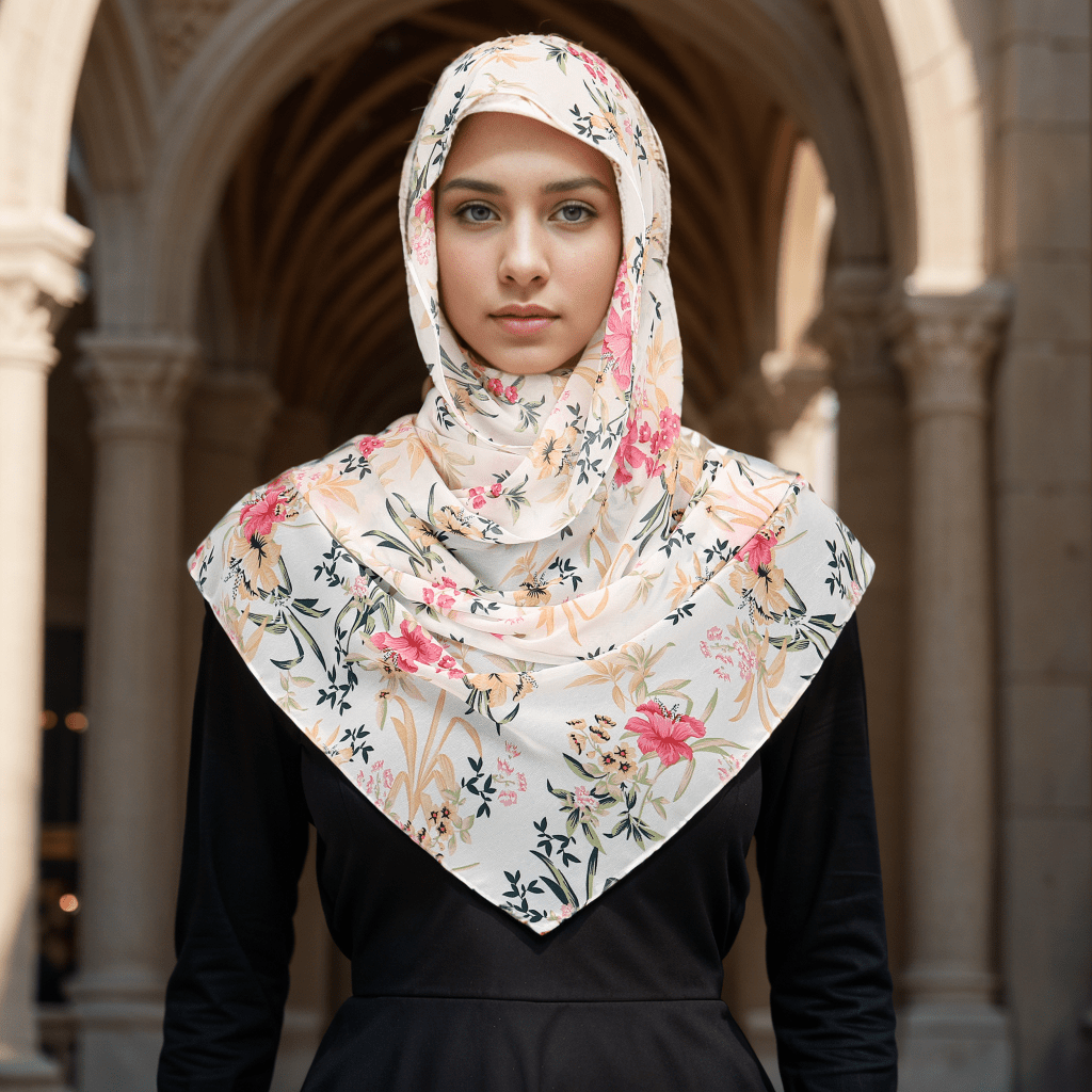 Brilliant Blossom Floral Hijab - Divinity Collection