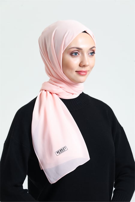 Karaca Crepe Lux Chiffon Hijab - Salmon - Divinity Collection