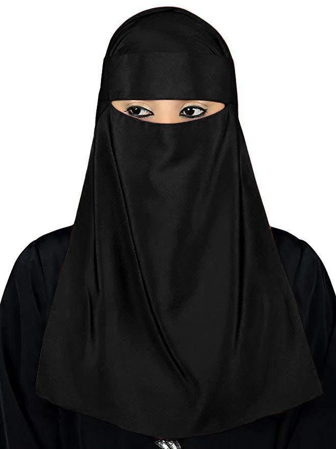 Lycra One Piece Niqab - Black - Divinity Collection