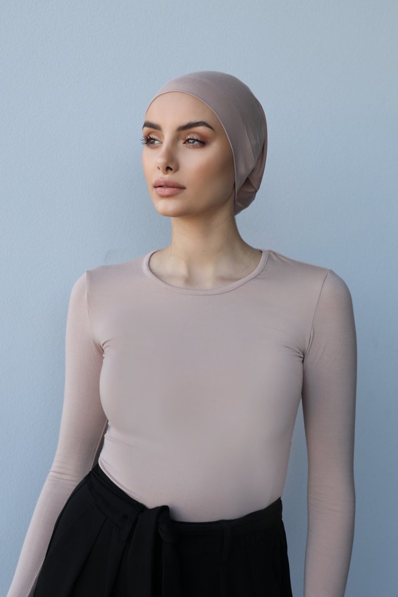 Nude Long Sleeve Cotton Top - Divinity Collection