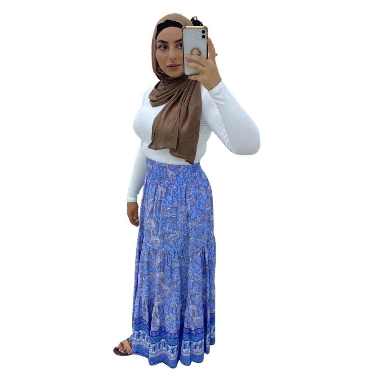 Blue Paisley Skirt Perfect summer... - Divinity Collection