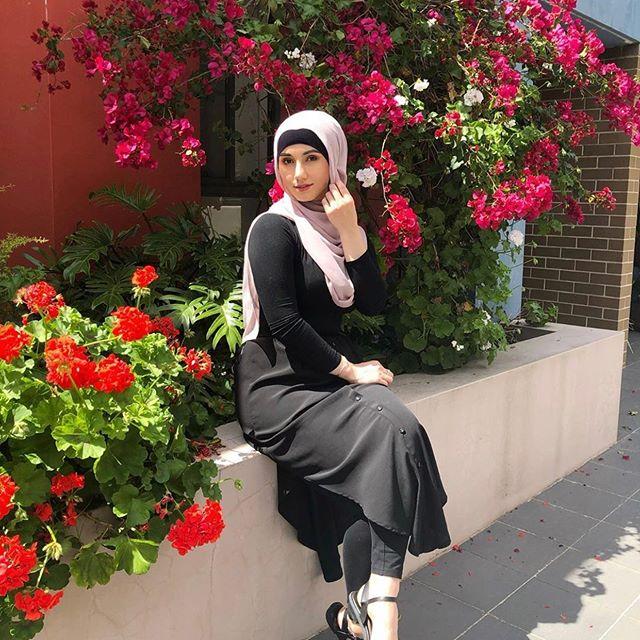 Divinity Plain Chiffon Hijab worn... - Divinity Collection