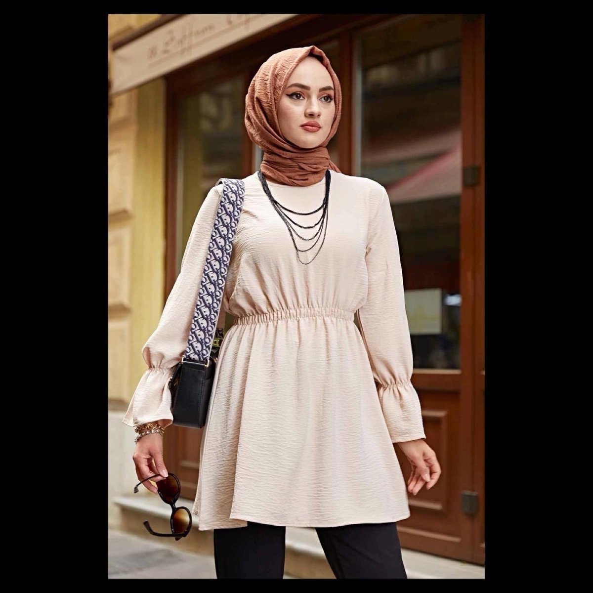 Ivory Long Sleeve Tunic with... - Divinity Collection