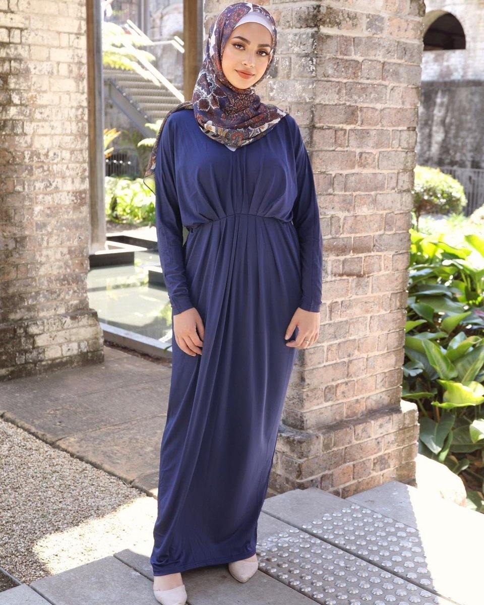 Navy Ruched Dress is back... - Divinity Collection