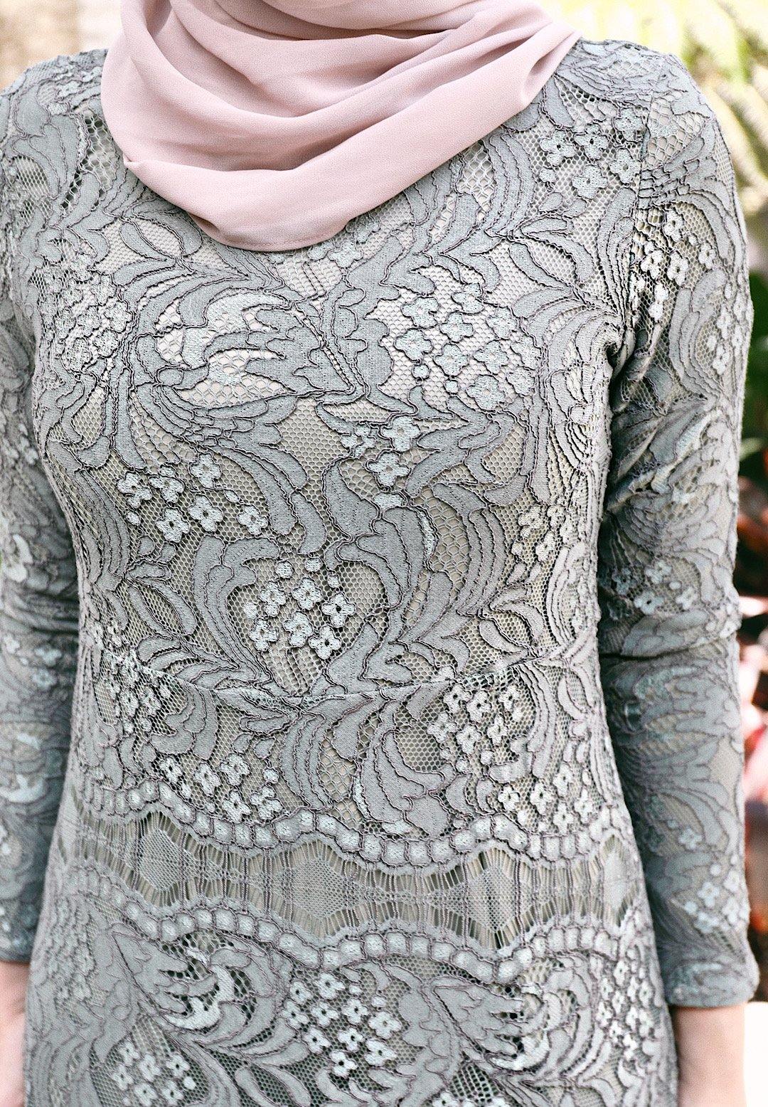 Khaki Lace Dress - Divinity Collection