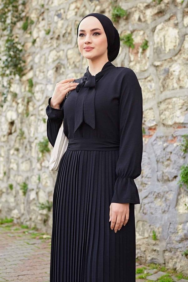 Black Pleated Maxi Dress | Divinity Collection