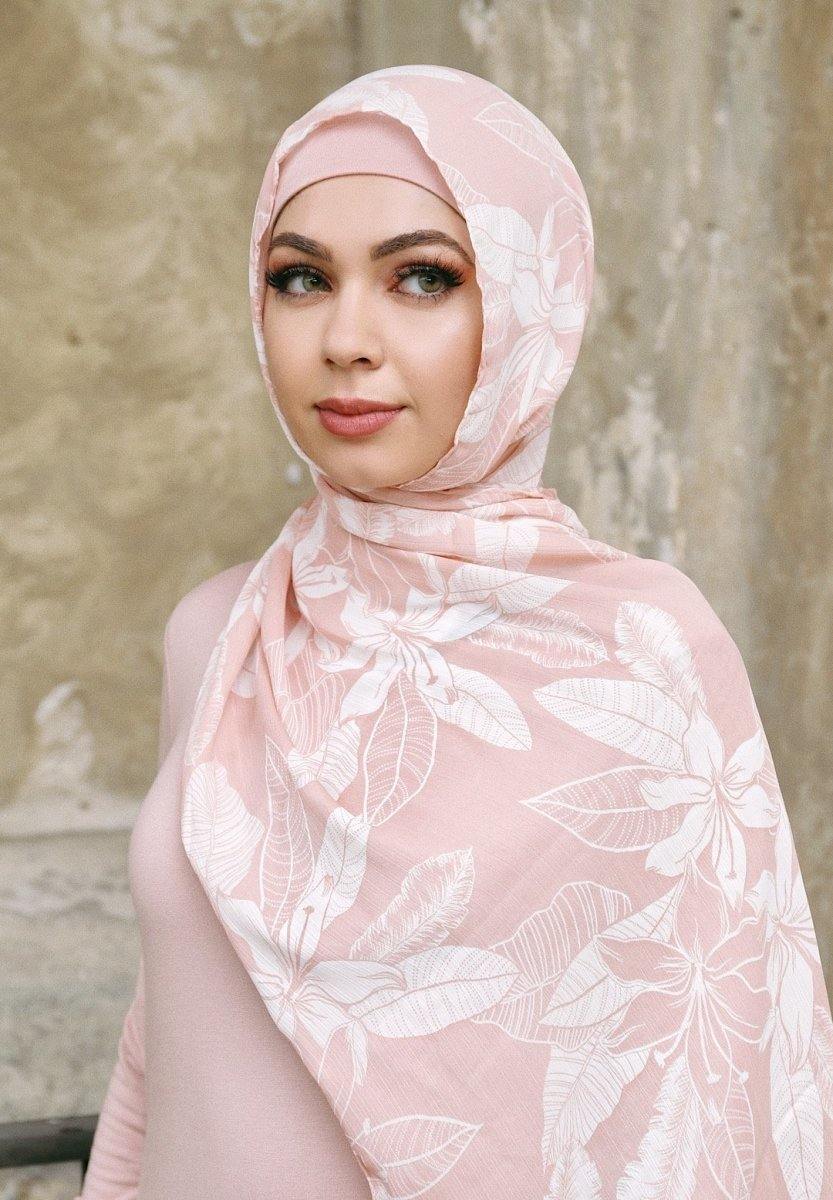 Blush Feather Hijab - Divinity Collection