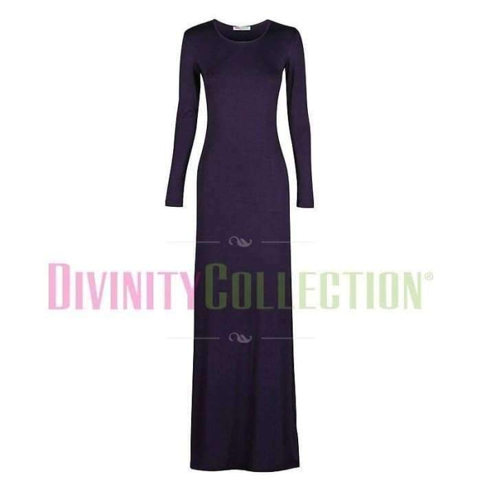 Body Dress Maxi Jersey New Fabric Modal - Navy - Divinity Collection