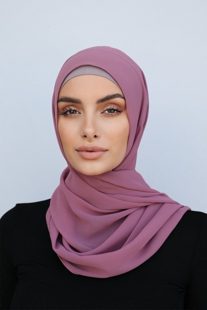 Candy Pink Plain Chiffon Hijab - Divinity Collection
