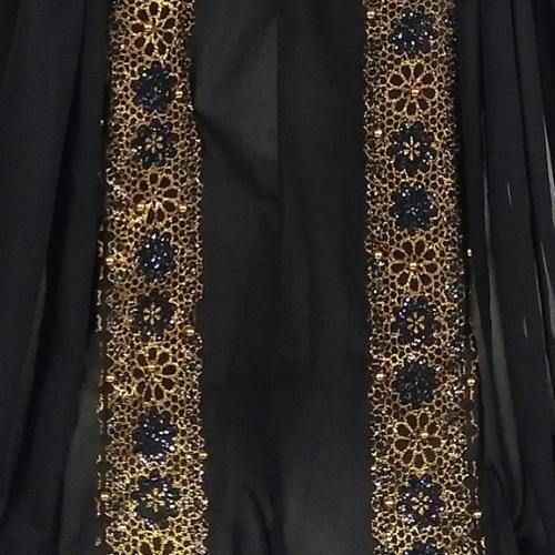 Chiffon Arabian Lace Glittter Trim - Black - Divinity Collection