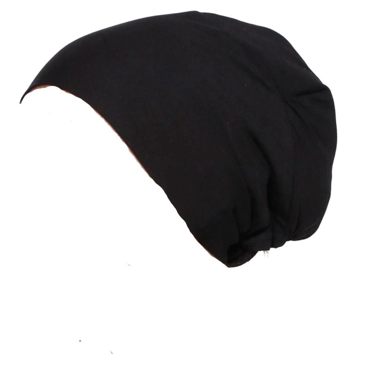 Closed Elastic Cotton Hijab Cap - Black - Divinity Collection