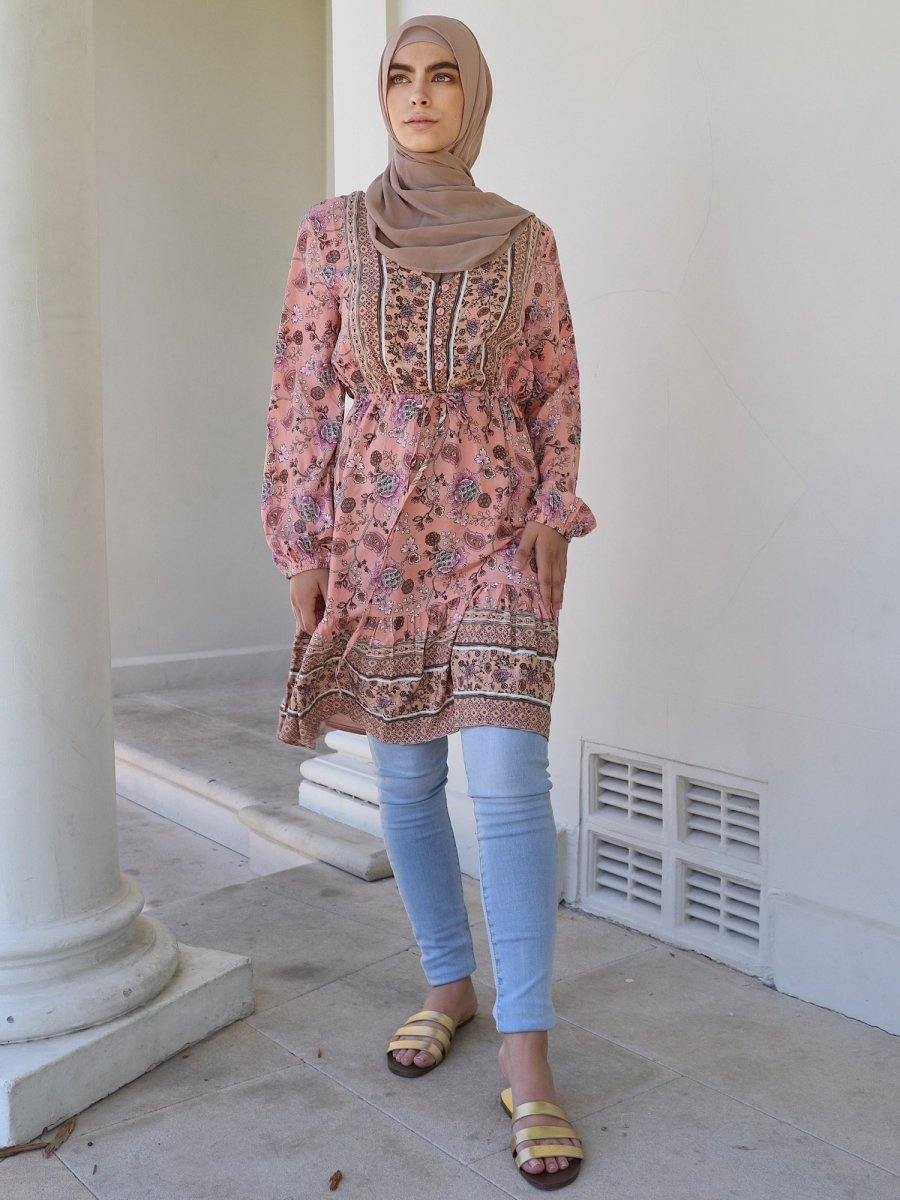Coral Boho Tunic - Divinity Collection