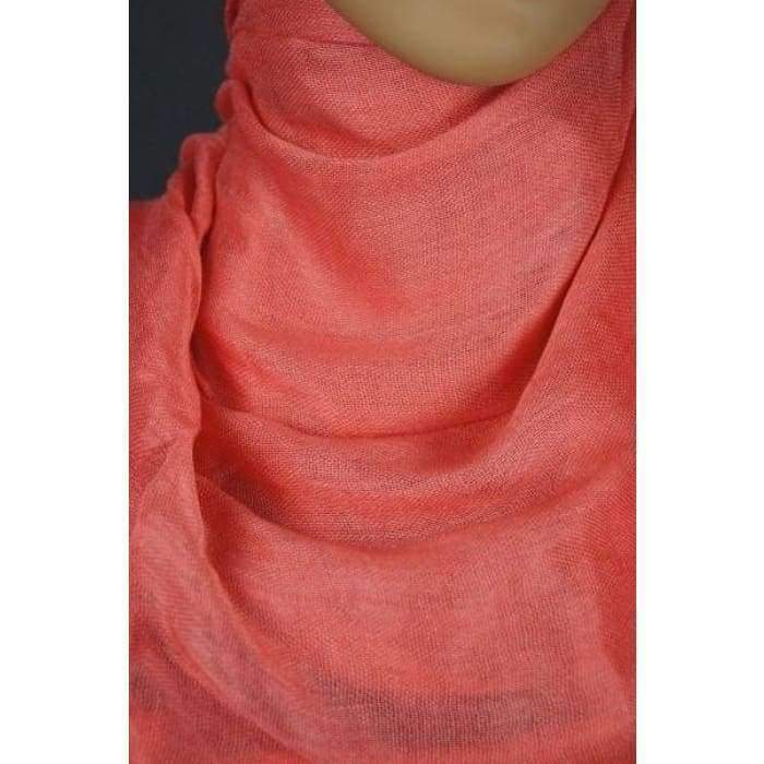 Coral Shawl Fringe Hijab - Divinity Collection