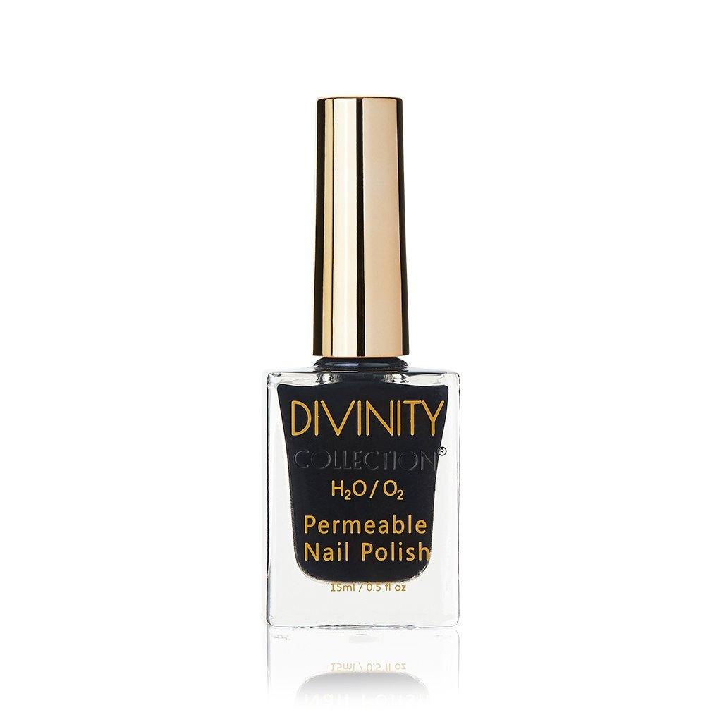 Divinity Collection Permeable Halal Nail Polish - Jet Black - Divinity Collection