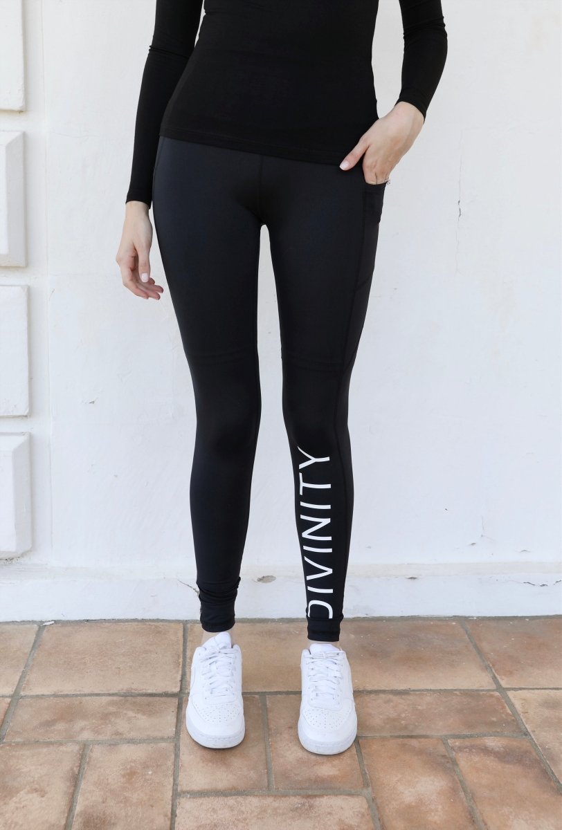 Divinity Dry Activewear High Waist Tights with Mobile Pocket - Divinity Collection
