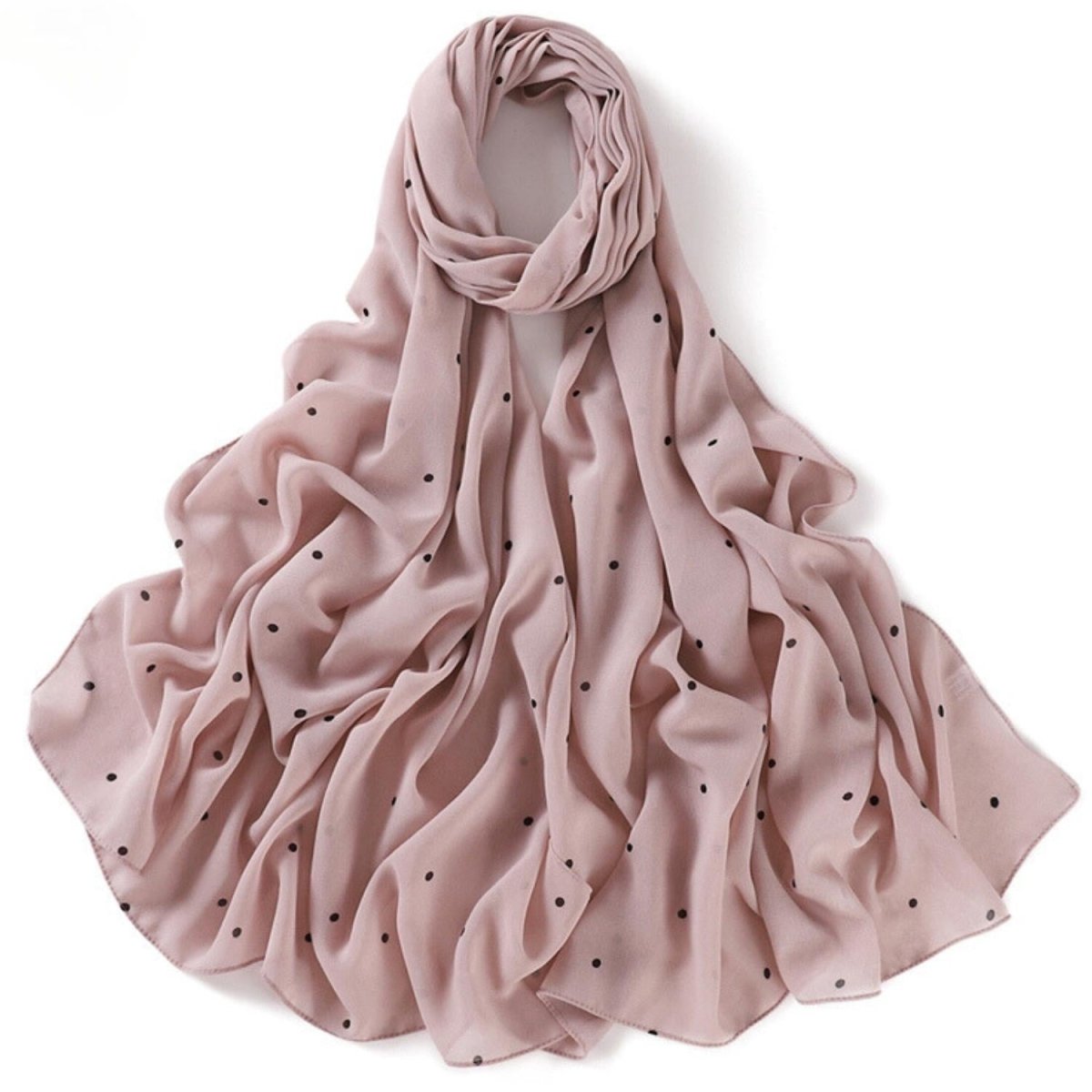 Dusty Pink Polkadot Hijab - Divinity Collection
