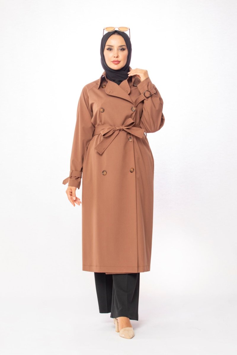 Euro Trench Coat - Safari Brown - Divinity Collection