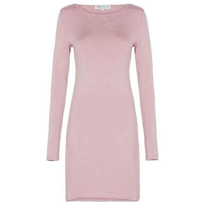 Extra Long Dusty Pink Long Sleeve Cotton Top - Divinity Collection