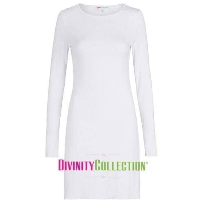 Extra Long White Long Sleeve Cotton Top - Divinity Collection