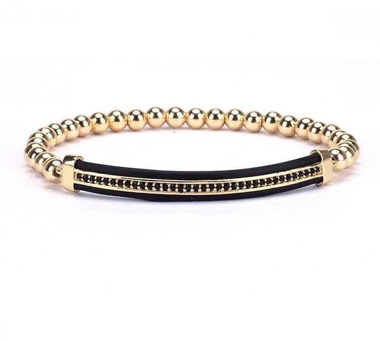 Gold Plated Beaded Bracelet - Divinity Collection