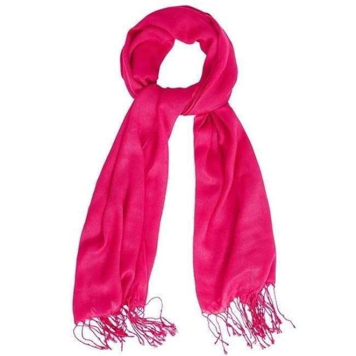 Hot Pink Cotton Fringe Hijab - Divinity Collection