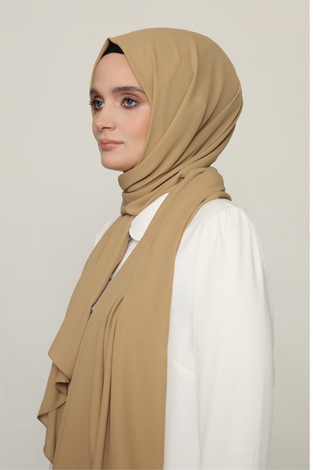 Hybrid Textured Chiffon Shawl - Gold - Divinity Collection