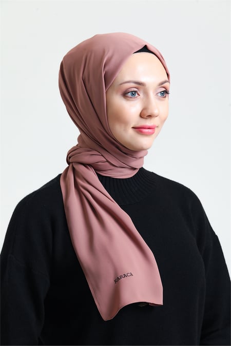Hybrid Textured Chiffon Shawl - Light Brown - Divinity Collection
