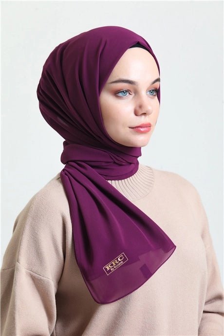 Karaca Crepe Lux Chiffon Hijab - Berry - Divinity Collection