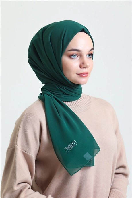 Karaca Crepe Lux Chiffon Hijab - Dark Green - Divinity Collection