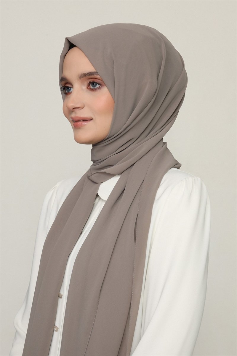 Karaca Crepe Lux Chiffon Hijab - Khaki - Divinity Collection