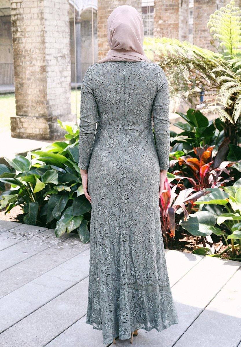 Khaki Lace Dress - Divinity Collection