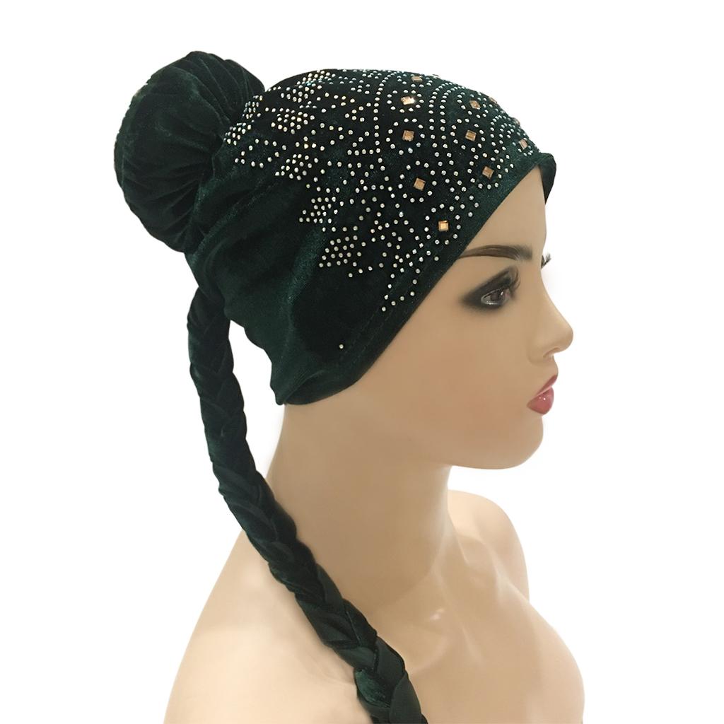 Layla Turban Cap - Dark Green - Divinity Collection