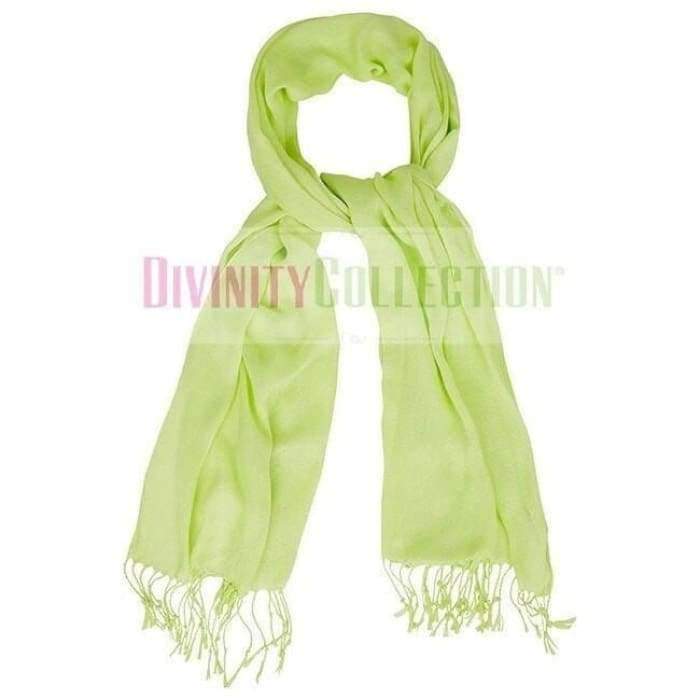 Light Green Shawl Fringe Hijab - Divinity Collection