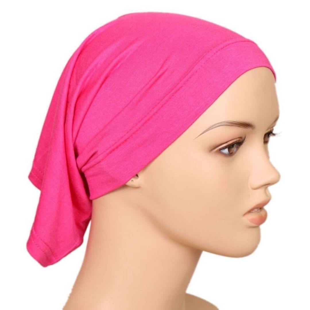 Lightweight Cotton Hijab Cap - Hot Pink - Divinity Collection