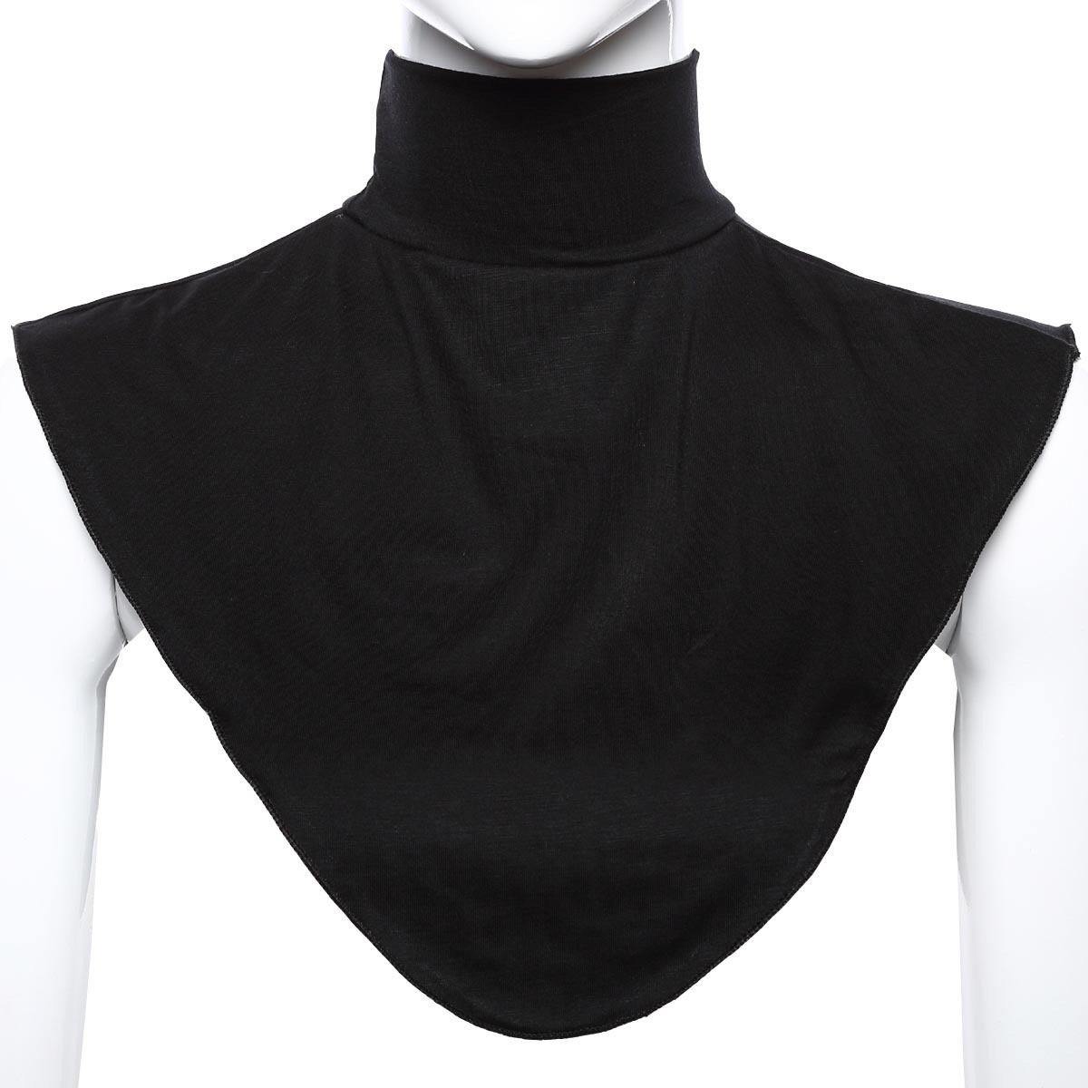 Luxurious Milk Silk Neck Cover - Black - Divinity Collection
