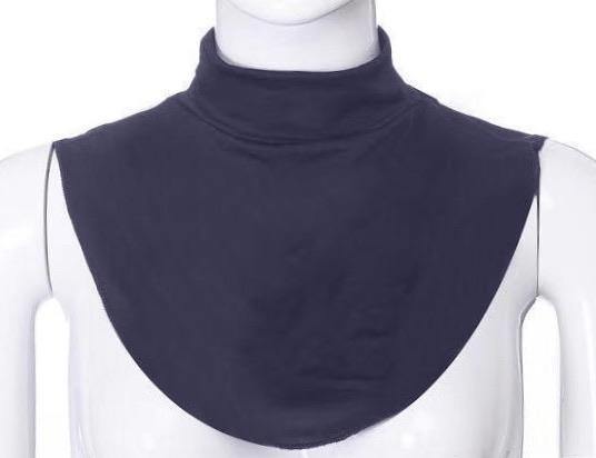 Luxurious Milk Silk Neck Cover - Navy - Divinity Collection