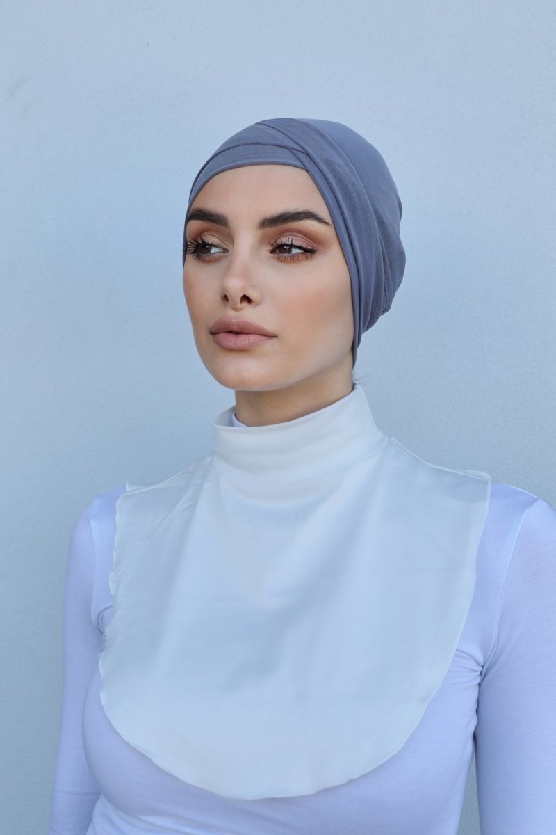 Luxurious Milk Silk Neck Cover - White - Divinity Collection