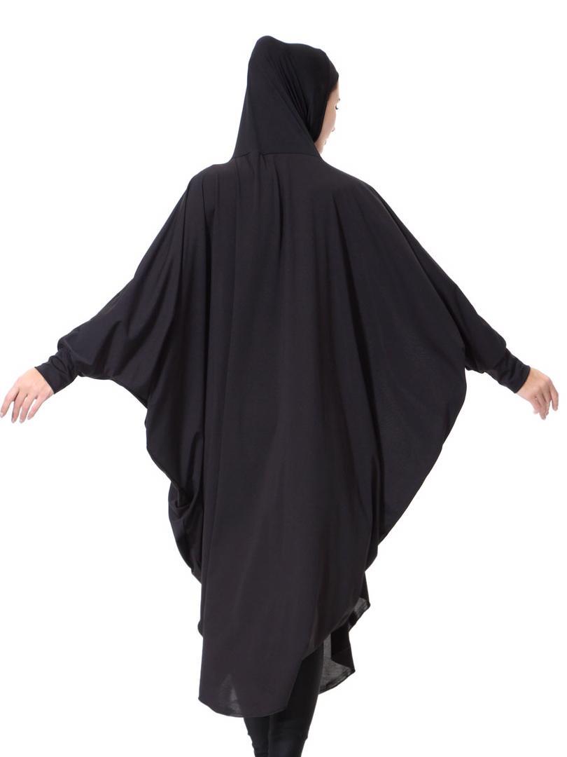 Lycra Black Butterfly Jilbab with Cuffs - Divinity Collection