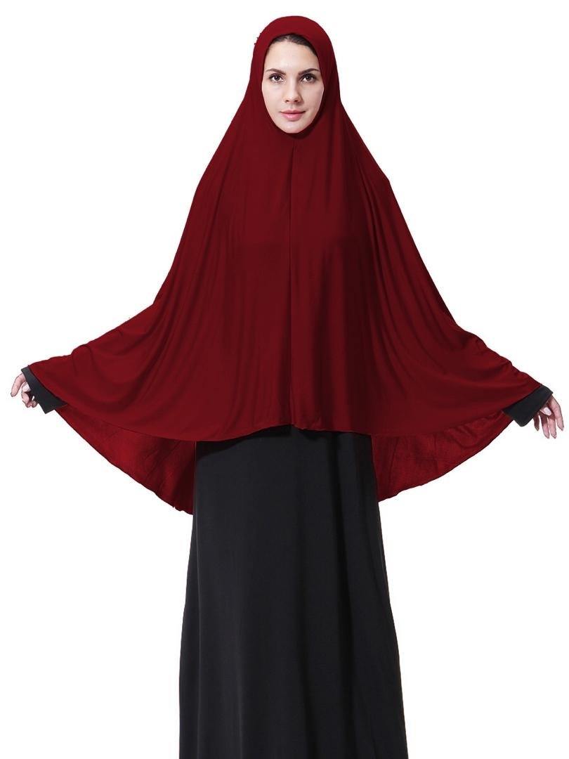Lycra Dark Red Jilbab - Divinity Collection