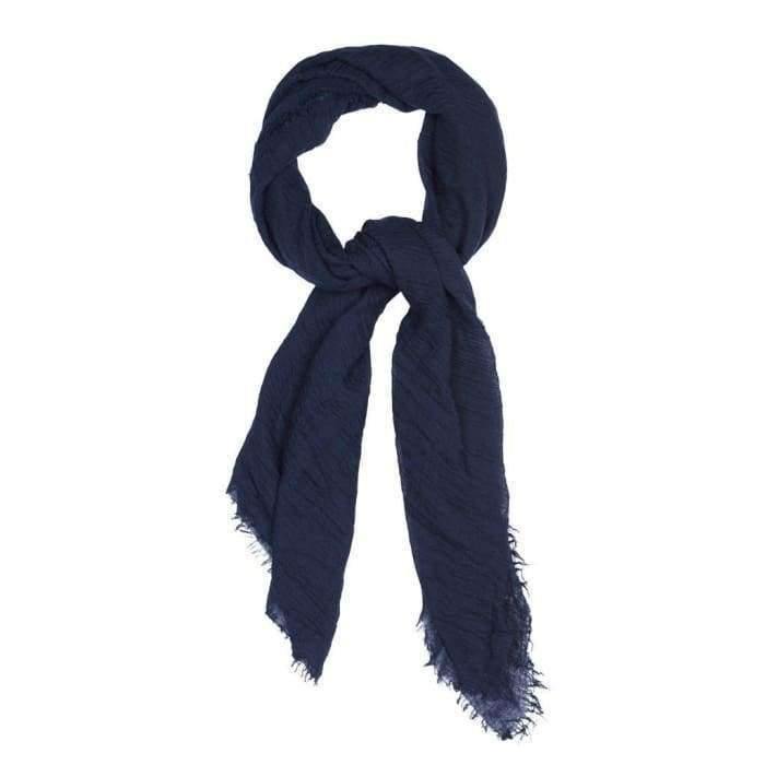 Navy Crinkle Hijab - Divinity Collection