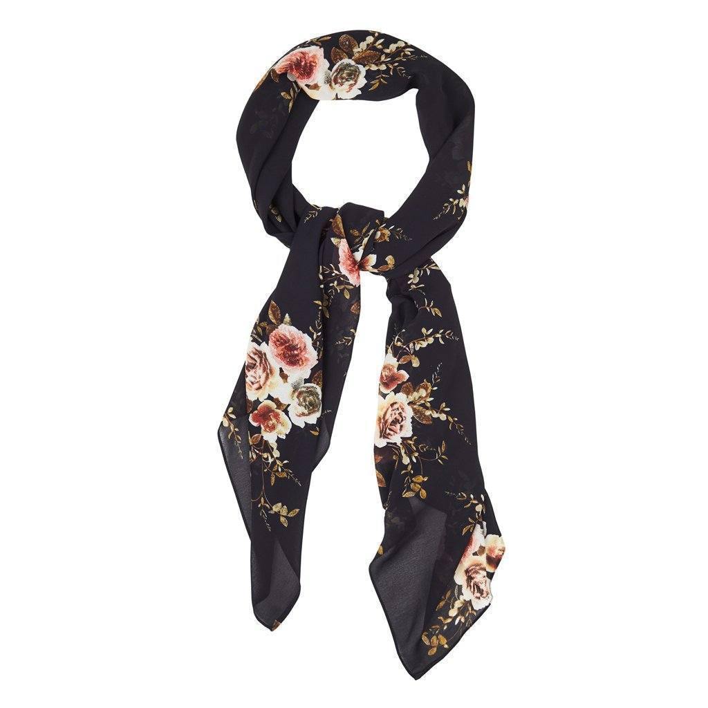Navy Large Abstract Floral Hijab - Divinity Collection