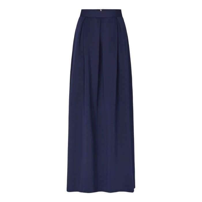 Navy Scuba Pleated Skirt - Divinity Collection