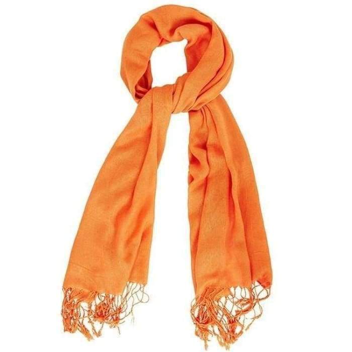 Orange Cotton Fringe Hijab - Divinity Collection