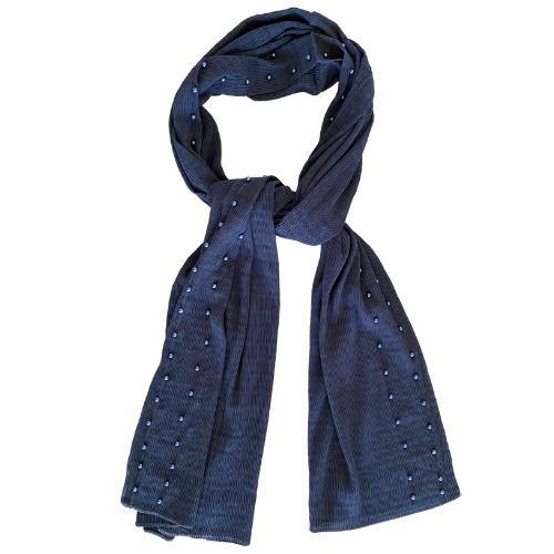 Pearl Crinkle Chiffon Hijab - Navy - Divinity Collection
