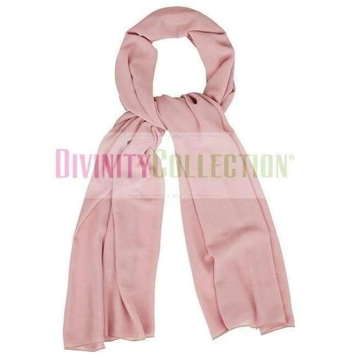 Plain Chiffon Dusty Pink Hijab - Divinity Collection