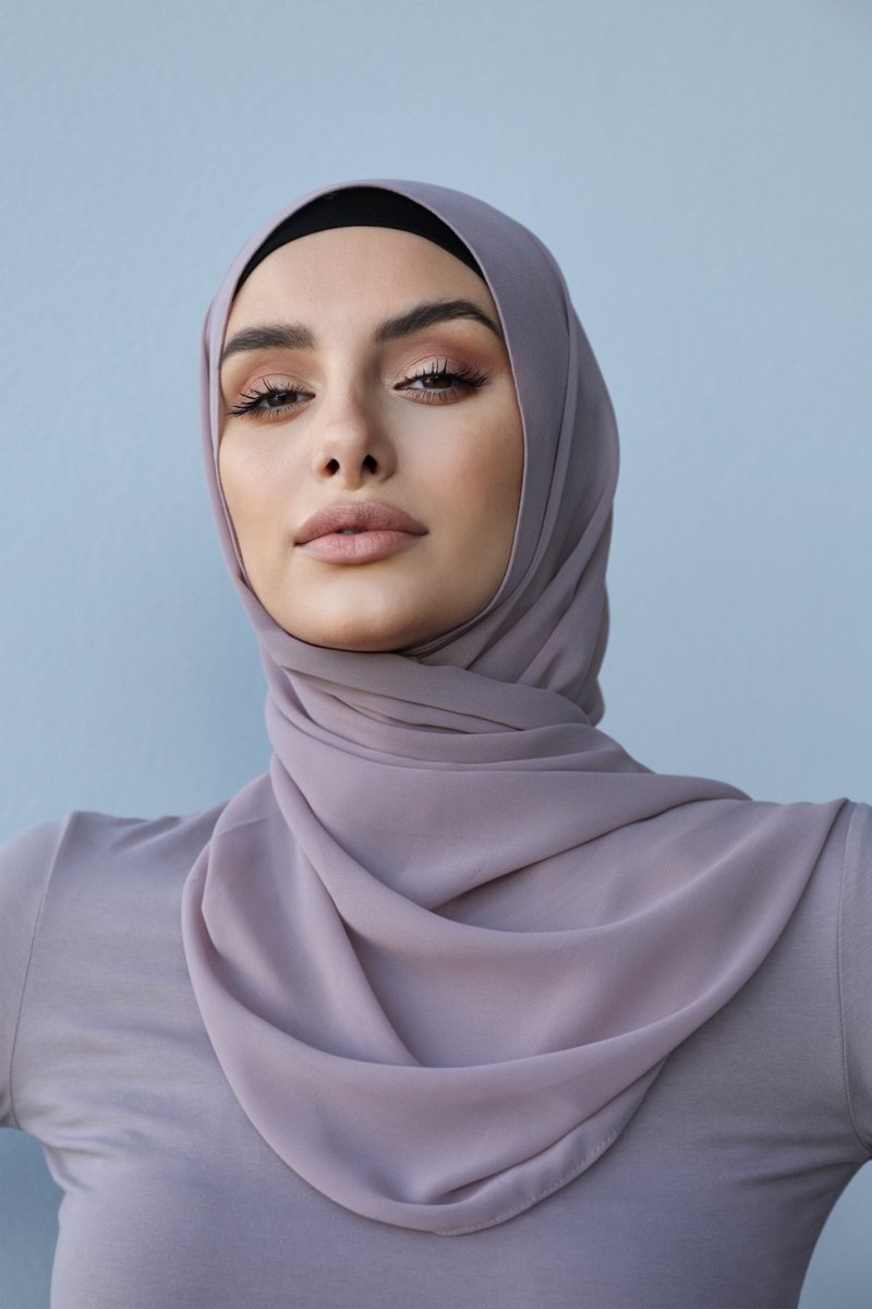 Plain Chiffon Dusty Purple Hijab - Divinity Collection