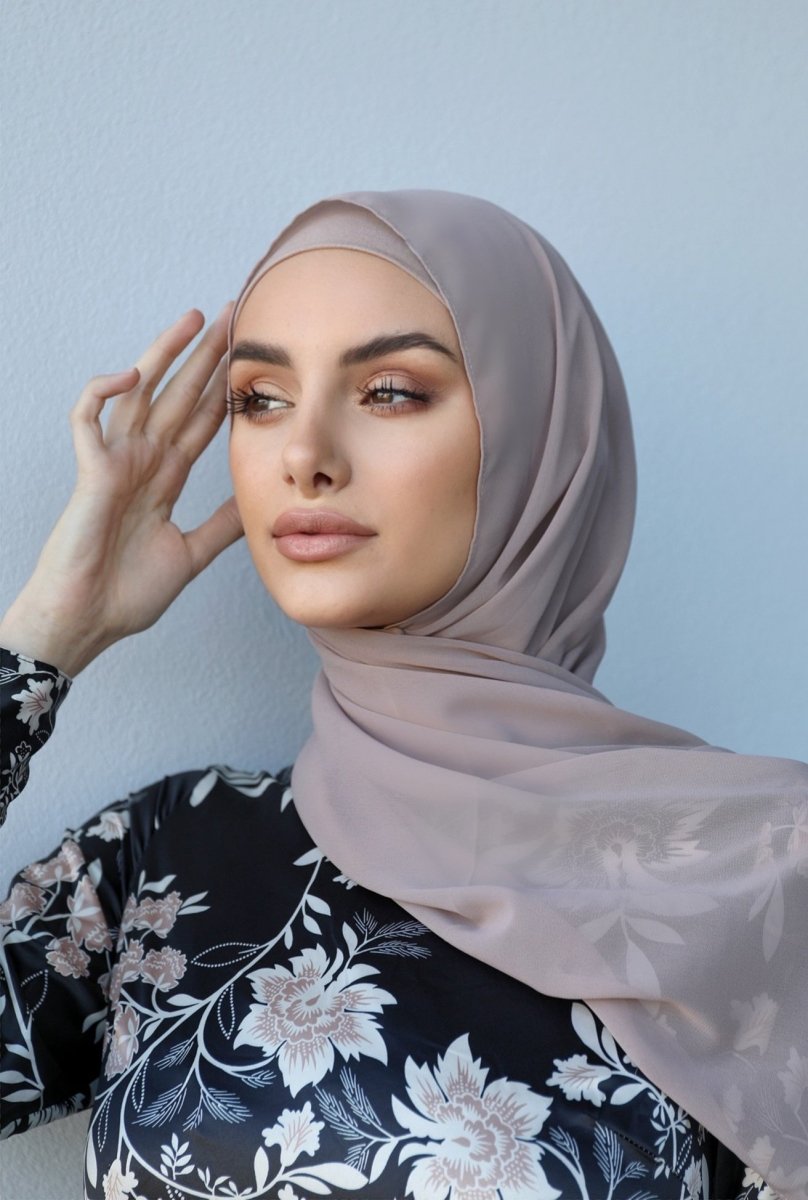 Plain Chiffon Latte Hijab - Divinity Collection