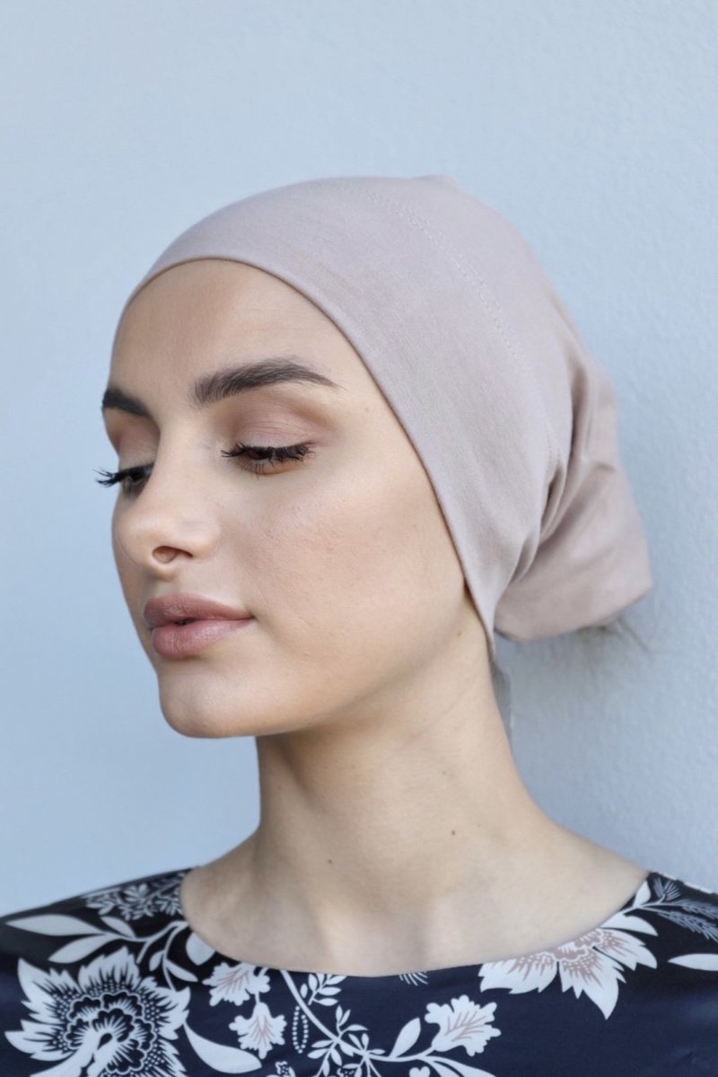 Premium Nude Cotton Hijab Cap - Divinity Collection