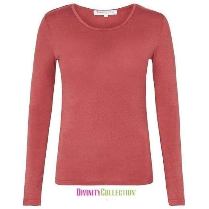 Rose Pink Long Sleeve Cotton Body Top - Divinity Collection