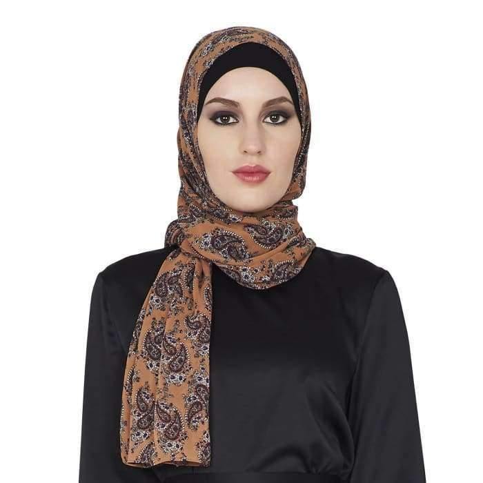 Tan Paisley Hijab - Divinity Collection